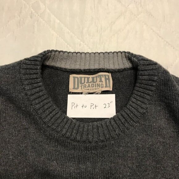 Duluth Trading gray‎ crew neck sweater XL - Picture 2 of 3